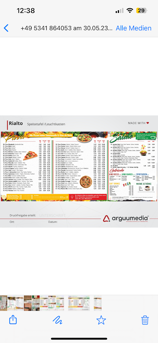 Menu Pizzeria Imbiss Rialto / Salzgitter-7